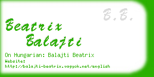 beatrix balajti business card
